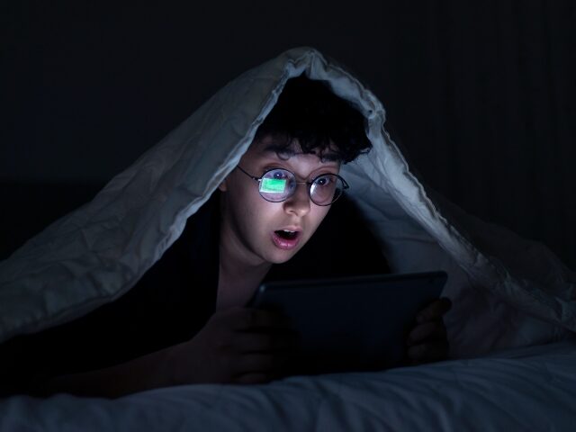 A young person accessing a website they shouldn't be looking at