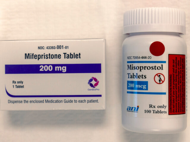 Abortion Pill Containers In this photo illustration, Mifepristone and misoprostol are seen at Wyoming's last a