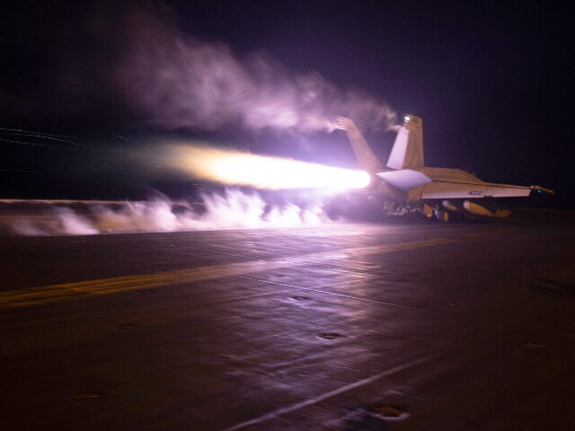 An aircraft launches from USS Dwight D. Eisenhower--Houthis Houthis