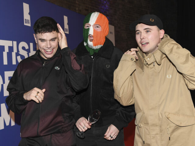 Britain Independent Film Awards Naoise ó Cairealláin, DJ Provaí and Mo Chara of Kneecap pose on arrival at the Britain