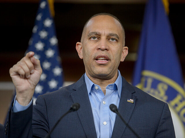 ap25073665768407-640x480-1 House Minority Leader Hakeem Jeffries, D-N.Y., speaks during a news conference at the Capi