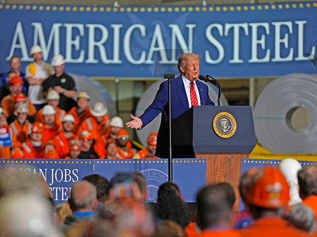 ap25150811812248-640x480-1 President Donald Trump speaks at U.S. Steel Corporation's Mon Valley Works-Irvin plant, Fr