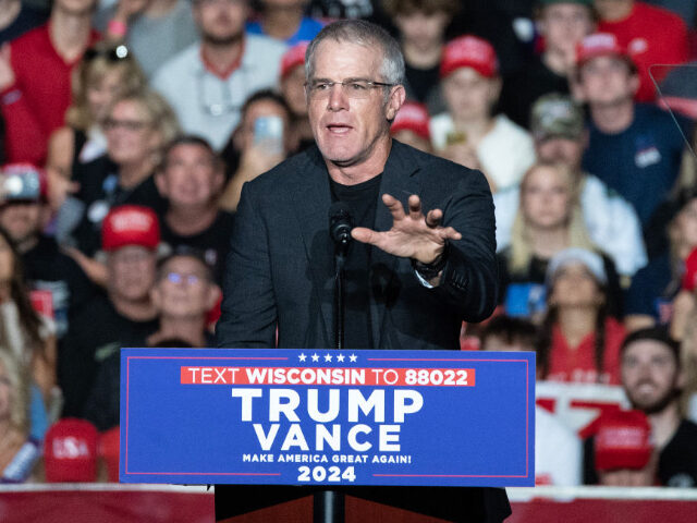BrettFavre Former american football quarterback Brett Favre speaks during a campaign rally of former