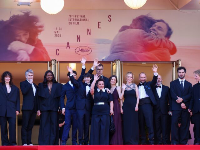 cannes film festival CANNES, FRANCE - MAY 15: Mathilde Riu, Come Peronnet, Solan Machado-Graner, Sandra Colombo