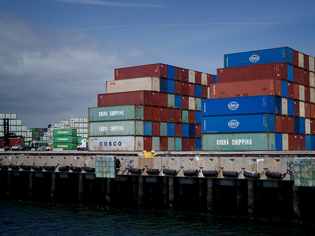 cargo-ships-port-la-getty Shipping containers at the Port of Los Angeles in Los Angeles, California, US, on Thursday