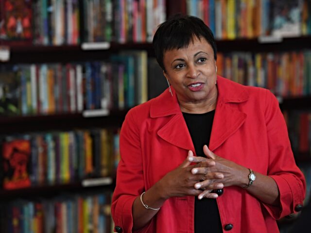 carla hayden WASHINGTON, DC - SEPTEMBER 21: Dr. Carla Hayden talks to Jamie Lee Curtis before Curtis re
