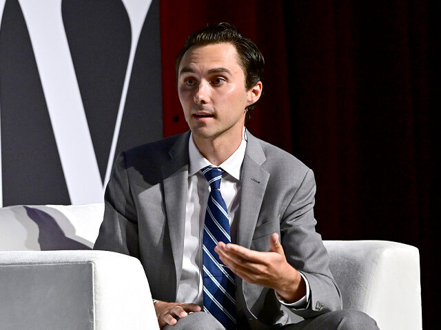 David-Hogg-Fast-Company-Sep17-2024-getty NEW YORK, NEW YORK - SEPTEMBER 17: David Hogg speaks onstage during the Fast Company Innov