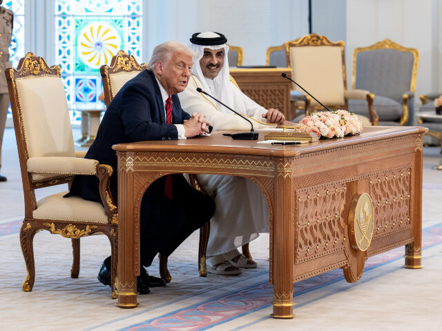 Donald Trump in Qatar President Donald Trump participates in signing ceremony and exchange of agreements with Am