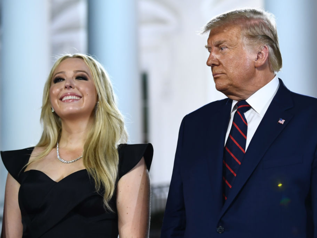 GettyImages-1228232518 US President Donald Trump stands with daughter Tiffany Trump after he delivered his accept