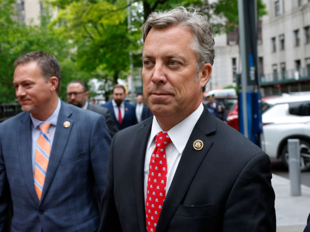 GettyImages-2153256891 W YORK, NEW YORK - MAY 16: Rep. Andy Ogles (R-TN) arrives alongside other House Republican