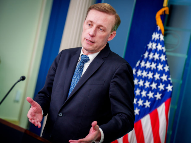 GettyImages-2193193762 WASHINGTON, DC - JANUARY 13: U.S. National Security Advisor Jake Sullivan speaks during a
