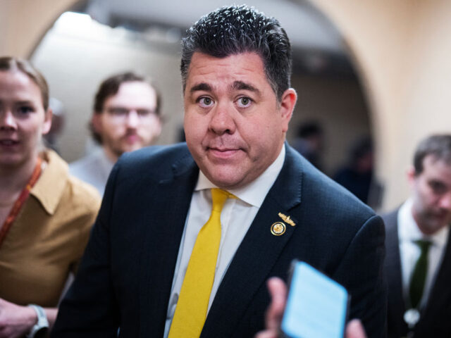 GettyImages-2201320888 UNITED STATES - FEBRUARY 25: Rep. Nick Lalota, R-N.Y., talks with reporters after a meetin