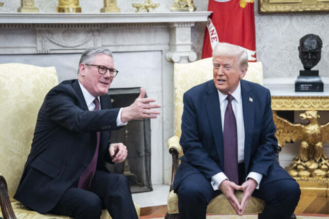 Trump White House Washington, DC - February 27 : President Donald J Trump meets with British Prime Minister