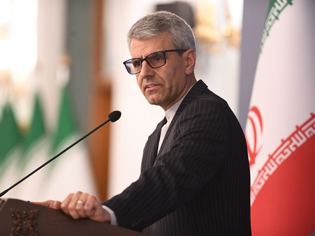 GettyImages-2209935635 Iranian Foreign Ministry spokesman Esmaeil Baghaei attends a press conference in Tehran, I
