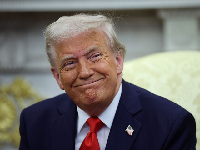 GettyImages-2210242606 WASHINGTON, DC - APRIL 14: U.S. President Donald Trump smiles as he meets with President N