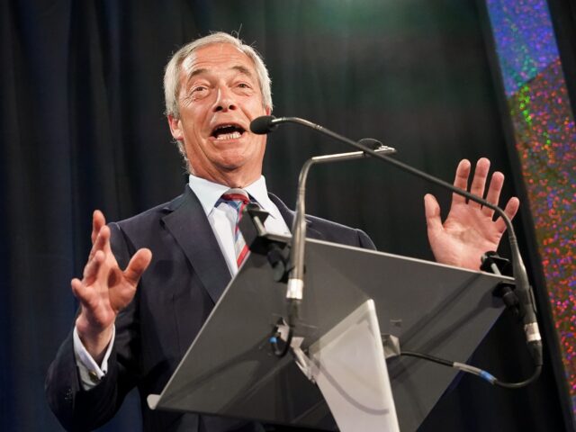 gettyimages-2213068031-1-640x480-1 DURHAM, ENGLAND - MAY 02: Reform UK party leader Nigel Farage is seen celebrating as he ad