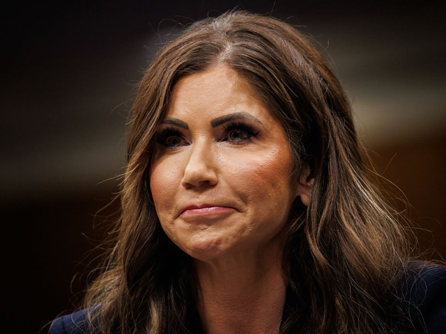 GettyImages-2213402609 Kristi Noem, secretary of the US Department of Homeland Security (DHS), during a Senate Ap