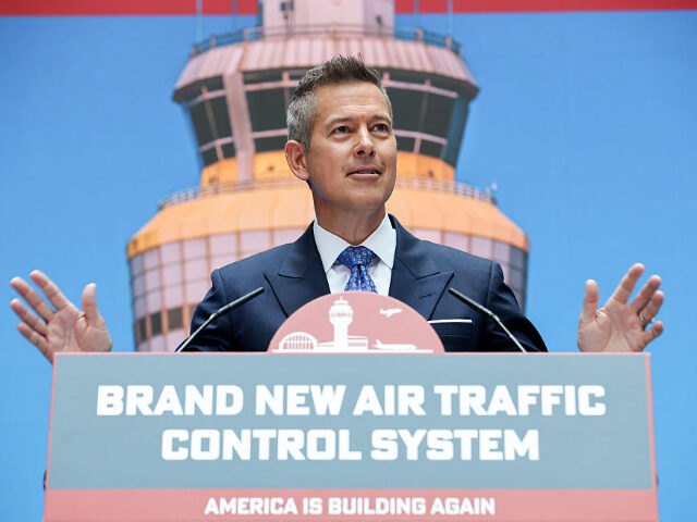 GettyImages-2213416707 Sean Duffy, US secretary of transportation, during a news conference at the US Department