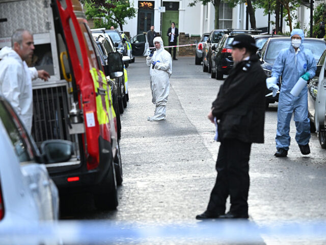 Investigation Underway After Fire Breaks Out At Home Of Prime Minister Keir Starmer LONDON, ENGLAND - MAY 12: Police forensics officers seen near the home of UK Prime Ministe
