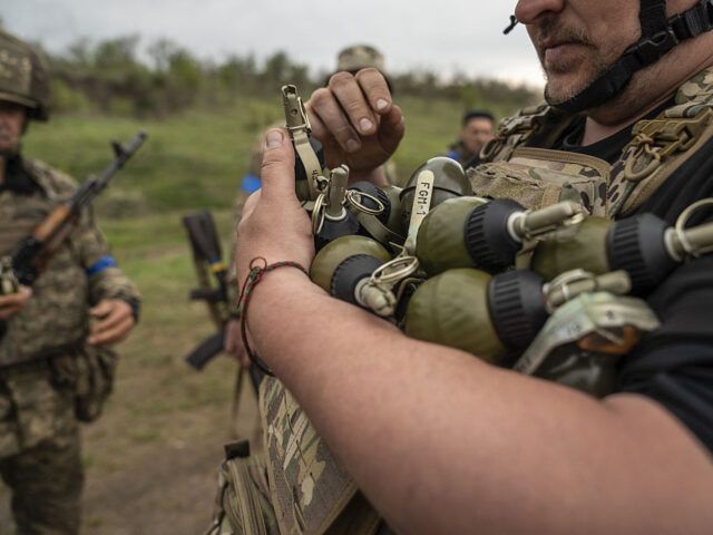 Military training of Ukrainian artillery soldiers in Lyman DONETSK OBLAST, UKRAINE, MAY 12, 2025: Ukrainian infantrymen from the 68th brigade undergo