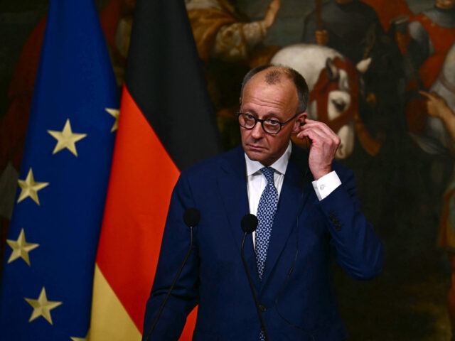 gettyimages-2214983057-1-640x480-1 Germany's Chancellor Friedrich Merz attends a press conference at Palazzo Chigi after his