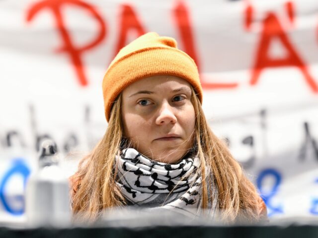 greta gaza 06 December 2024, Baden-Württemberg, Mannheim: Activist Greta Thunberg sits on the podium