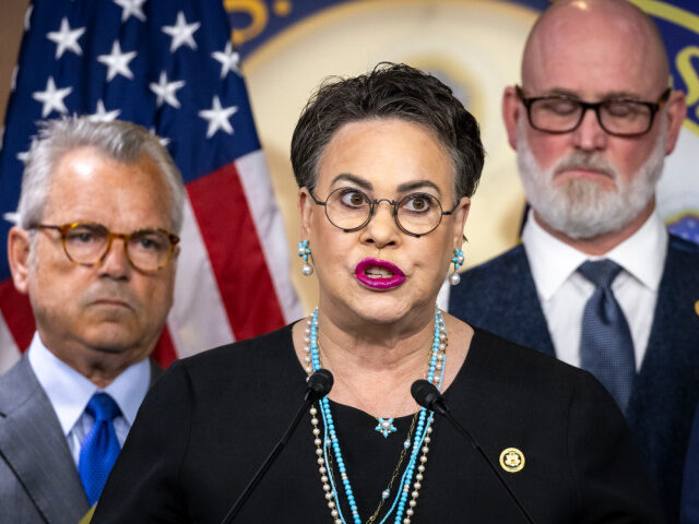 Harriet Hageman Rep. Harriet Hageman (R-WY) speaks during a press conference on Capitol Hill on June 26, 2