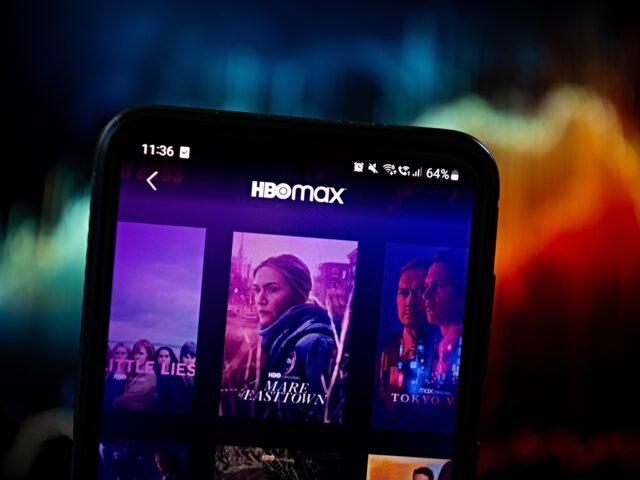 HBO Max POLAND - 2023/10/24: In this photo illustration a HBO Max logo seen displayed on a smartph