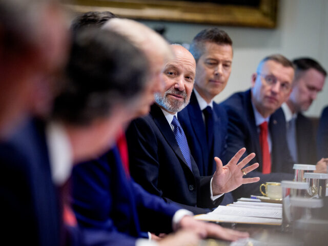 Howard Lutnick Cabinet Meeting Gold Card Commerce Secretary Howard Lutnick during a Cabinet meeting at the White House on April 30,