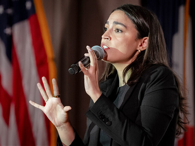 May2-2025-Rep-Alexandria-Ocasio-Cortez-D-NY-gettyimages NEW YORK, NEW YORK - MAY 2: Rep. Alexandria Ocasio-Cortez (D-NY) speaks at a town hall gat