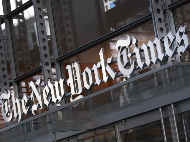 New York Times (Mark Lennihan / Associated Press) FILE - A sign for The New York Times hangs above the entrance to its building, May 6, 2021