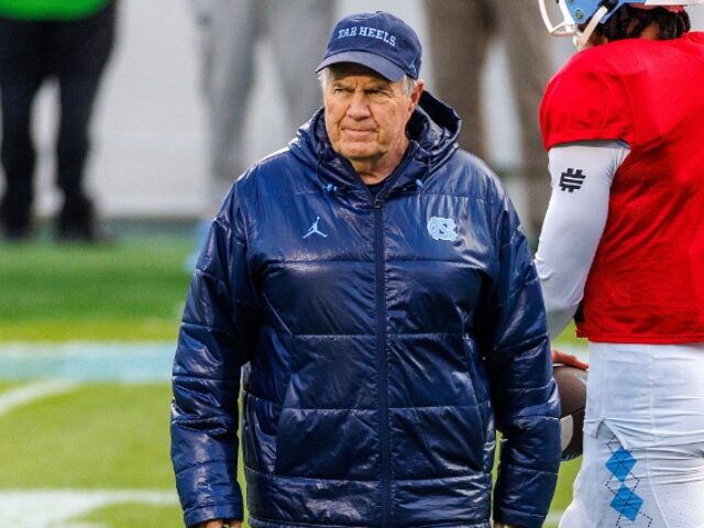 Peyton Williams_Getty Images (1) CHAPEL HILL, NORTH CAROLINA - APRIL 12: Head coach Bill Belichick of the North Carolina Ta
