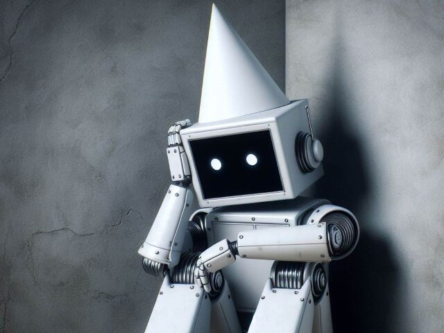 robot-in-a-dunce-cap-640x480-1 robot in a dunce cap