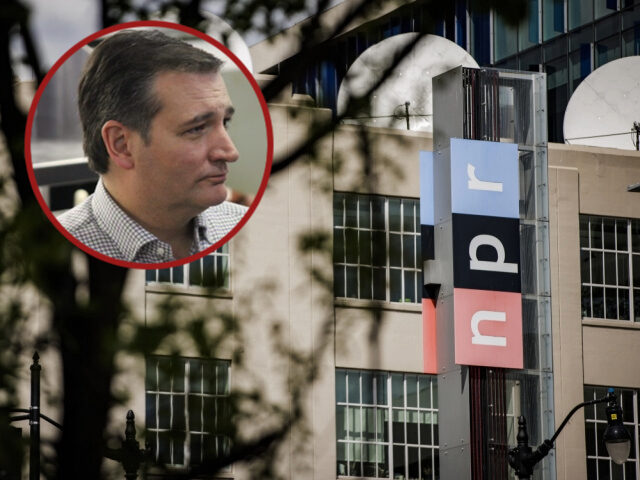 Ted Cruz Against NPR The National Public Radio (NPR) headquarters in Washington, DC, US, on Saturday, April 15,