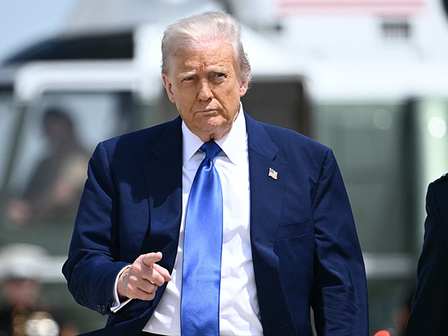 trump-5-12-25-getty President Donald Trump gestures as he walks to Air Force One at Joint Base Andrews in Mary