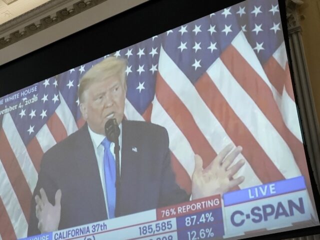 Trump C-Span (J. Scott Applewhite / Associated Press) A video of then-President Donald Trump is shown on a screen as the House select committee