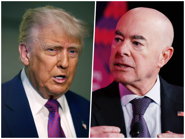Trump-Mayorkas Tasos Katopodis//Anna Moneymaker/Getty Images