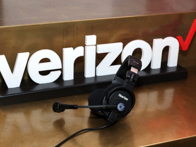 Verizon (1) Headset is seen during Verizon’s press conference at Verizon Live at Super Bowl LVIII on