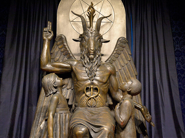 102019-Baphomet-statue-Satanic-Temple-getty-images The Baphomet statue is seen in the conversion room at the Satanic Temple where a "Hell Hou