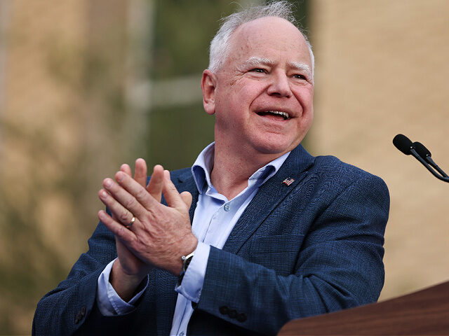11-2-24-vp-nominee-Minnesota-Gov-Tim-Walz-getty TUCSON, ARIZONA - NOVEMBER 02: Democratic vice presidential nominee, Minnesota Gov. Tim Wa