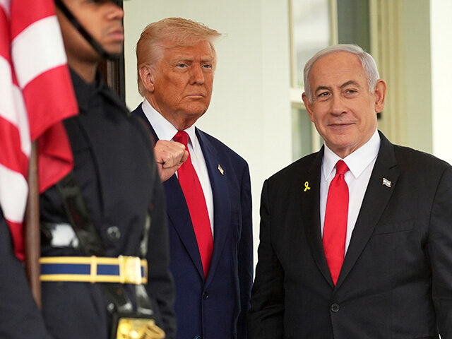 ap25097629646131-640x480-2 President Donald Trump, left, greets Israel's Prime Minister Benjamin Netanyahu at the Whi