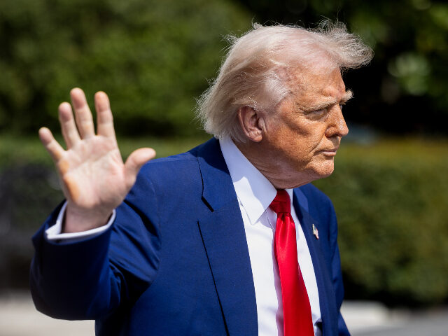 Donald Trump US President Donald Trump on the South Lawn of the White House before boarding Marine One