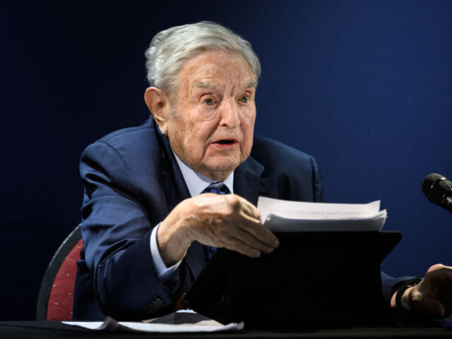 GettyImages-1240879677 Hungarian-born US investor and philanthropist George Soros addresses the assembly on the s