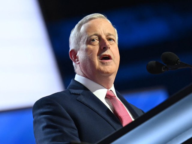 GettyImages-2161701949 Republican National Committee Chairman Michael Whatley speaks during the second day of the