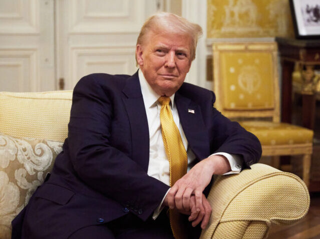 President-Elect Donald Trump Meets Prince William In Paris Ahead Of Notre-Dame Reopening PARIS, FRANCE - DECEMBER 7: President-Elect Donald Trump reacts during his meeting with P