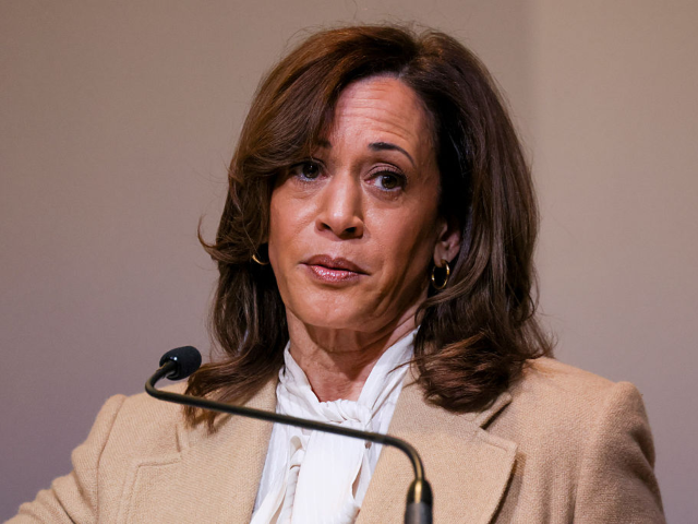GettyImages-2207749783 Dana Point, CA - April 03: Former Vice President Kamala Harris speaks at the Leading Women