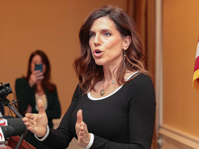 GettyImages-2208596823 Republican South Carolina Congresswoman Nancy Mace speaks at a Richland County GOP meeting