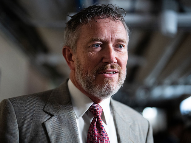 GettyImages-2216753414 UNITED STATES - MAY 20: Rep. Thomas Massie, R-Ky., talks with reporters before a House Rep