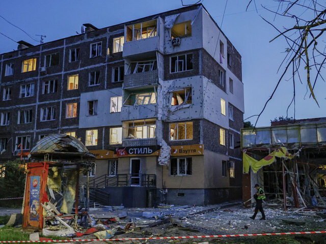 Russian drone attack overnight damage grocery store and private homes in Chernihiv CHERNIHIV, UKRAINE - JUNE 03: A view of the destruction after a grocery store and private