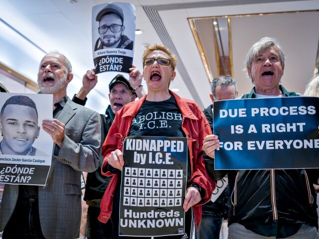 Participants seen holding signs at the protest. Around 30 MANHATTAN, NEW YORK, UNITED STATES - 2025/06/09: Participants seen holding signs at the pr
